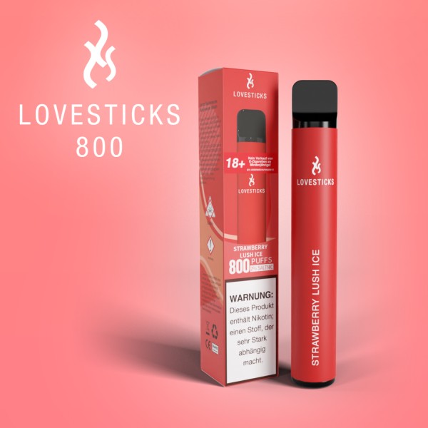 Lovestick - 800 Puffs Strawberry Lush Ice