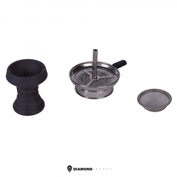 Diamond Hookah Steinkopf Set Grau