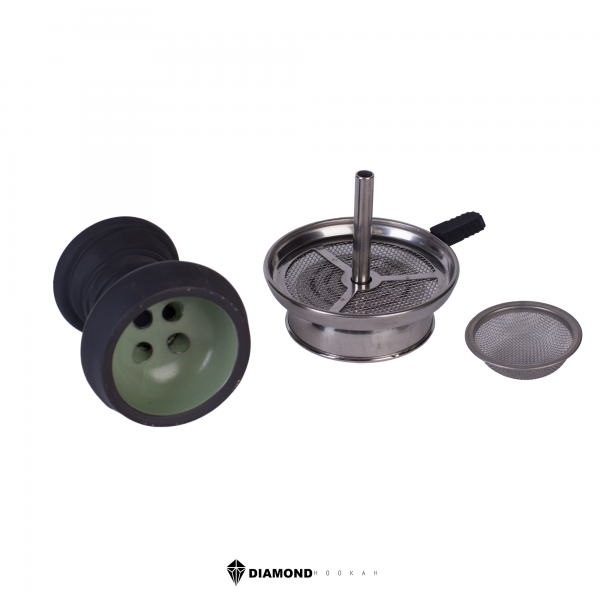 Diamond Hookah Steinkopf Set Grün